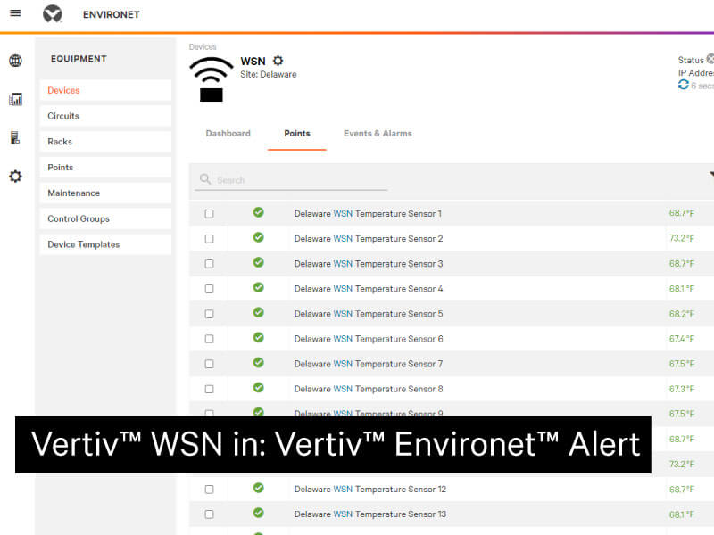 Vertiv™ Wireless Sensor Network (WSN) Image
